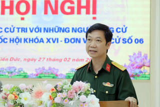 Ứng viên đại biểu Quốc hội khóa XVI - Đại tá Phạm Đức Hoài cam kết tích cực, trách nhiệm trong xây dựng pháp luật