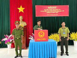 Cà Mau: Đảo Hòn Chuối hoàn thành bầu cử sớm với 100% cử tri tham gia