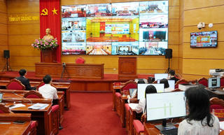 Quảng Ninh: Ủy ban bầu cử tỉnh kết nối trực tuyến với 54 điểm cầu cấp xã