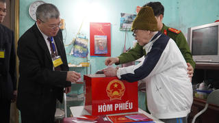 Lá phiếu của cử tri đặc biệt ở Thái Nguyên từng tham dự bầu cử Quốc hội năm 1946 