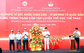 Ninh Bình phát động Ngày chạy Olympic vì sức khỏe toàn dân năm 2026 gắn với nhiệm vụ bảo đảm an ninh Tổ quốc