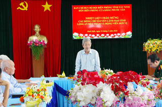 Nguyên lãnh đạo tỉnh Tây Ninh thăm lực lượng Biên phòng tuyến biên giới Tây Ninh