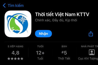 Ứng dụng ‘Thời tiết Việt Nam KTTV’ cập nhật 10 phút/lần từ hơn 2.600 trạm đo