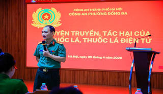 Phổ biến pháp luật về phòng, chống tác hại thuốc lá cho sinh viên trường nghề ở Hà Nội