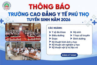Trường Cao đẳng Y tế Phú Thọ tuyển sinh 1.320 chỉ tiêu, đa dạng ngành đào tạo 