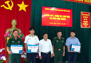 Thường trực HĐND tỉnh Cà Mau khảo sát tại đảo Hòn Khoai