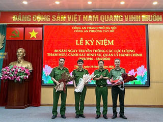 Công an phường Tây Hồ (Hà Nội) tổ chức Lễ kỷ niệm 80 năm Ngày truyền thống 3 lực lượng