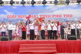 Xã Tiên Lương giành giải Nhất bơi chải Phú Thọ 2026