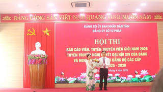 Khơi dậy trách nhiệm chính trị qua Hội thi báo cáo viên Sở Tư pháp Quảng Trị