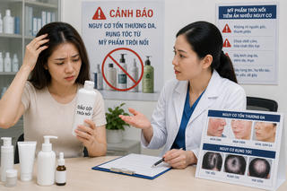 Bản tin Y tế số 4: Cảnh báo nguy cơ tổn thương da, rụng tóc từ mỹ phẩm trôi nổi