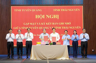 Tuyên Quang và Thái Nguyên ký kết bản ghi nhớ hợp tác phát triển kinh tế - xã hội