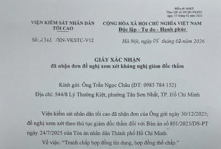 Vụ kiện liên quan nhà đất tại đường Lý Thường Kiệt (TP HCM): VKSND tối cao nhận đơn đề nghị kháng nghị giám đốc thẩm