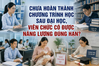 Chưa hoàn thành chương trình học sau đại học, viên chức có được nâng lương đúng hạn?