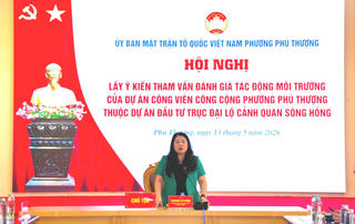 Phú Thượng (Hà Nội) lấy ý kiến cộng đồng về tác động môi trường Dự án Công viên công cộng ven sông Hồng 