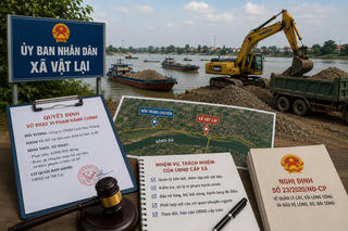 Quản lý bến bãi, vật liệu xây dựng ven sông: UBND xã Vật Lại đang chịu trách nhiệm đến đâu?