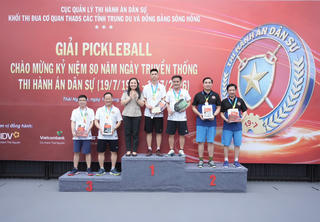 Giải Pickleball khối thi đua cơ quan thi hành án dân sự các tỉnh Trung du và Đồng bằng sông Hồng thành công tốt đẹp