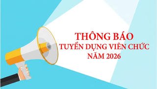 Thông báo về việc tuyển dụng viên chức