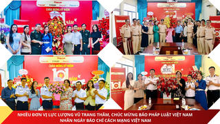 Nhiều đơn vị lực lượng vũ trang thăm, chúc mừng Báo Pháp luật Việt Nam nhân Ngày Báo chí Cách mạng Việt Nam