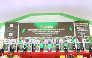 Hưng Yên khởi công công trình điều tiết nước Nghi Xuyên trị giá 250 tỷ đồng