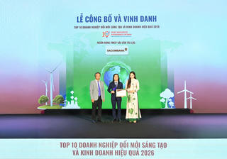 SACOMBANK tiếp tục nằm trong Top 10 Ngân hàng Đổi mới sáng tạo và ESG Việt Nam năm 2026
