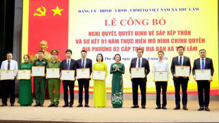 Xã Thư Lâm tổ chức Lễ công bố Nghị quyết, Quyết định thành lập thôn 