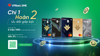 Mở thẻ VPBiz, nhận hoàn tiền tới 6 triệu đồng cho chi tiêu doanh nghiệp