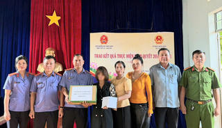 VKSND Khu vực 11 kịp thời hỗ trợ bé gái đặc biệt khó khăn
