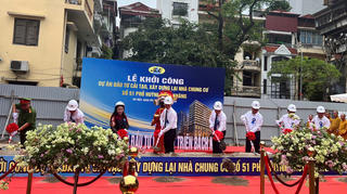 Khởi công xây lại chung cư cũ trên khu đất 51 Huỳnh Thúc Kháng 