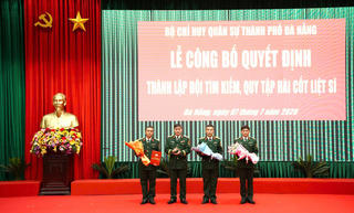 Bộ Quốc phòng thành lập Đội tìm kiếm, quy tập hài cốt liệt sĩ thuộc Bộ CHQS TP. Đà Nẵng