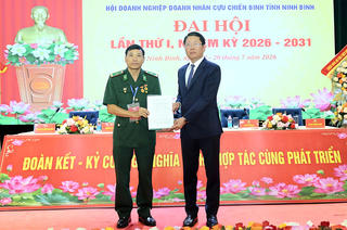 Ông Phạm Công Chất được bầu giữ chức Chủ tịch Hội Doanh nghiệp Doanh nhân Cựu chiến binh tỉnh Ninh Bình