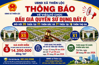 Xã Thiên Lộc (Hà Nội): Đẩy nhanh đấu giá đất, khơi thông nguồn lực đầu tư hạ tầng