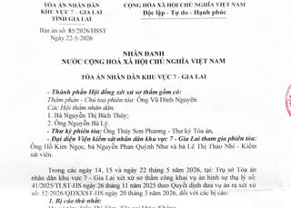 Gia Lai: Sắp phúc thẩm vụ án thóa mạ người khác vì mâu thuẫn mua bán đất
