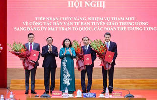 Đảng ủy MTTQ, các đoàn thể Trung ương tiếp nhận chức năng, nhiệm vụ tham mưu về công tác dân vận