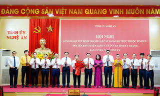 Nghệ An đổi tên Ban Tuyên giáo và Dân vận Tỉnh ủy từ ngày 15/9
