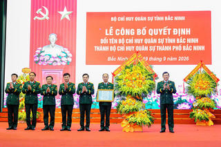 Bắc Ninh kiện toàn cơ quan quân sự theo mô hình thành phố