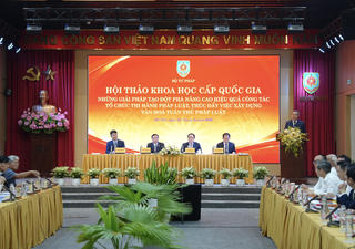 Hôm nay, Hội thảo khoa học quốc gia về những giải pháp tạo đột phá nâng cao hiệu quả công tác tổ chức thi hành pháp luật