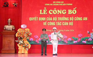 Trưởng Phòng Cảnh sát hình sự được bổ nhiệm làm Phó Giám đốc Công an TP Hải Phòng