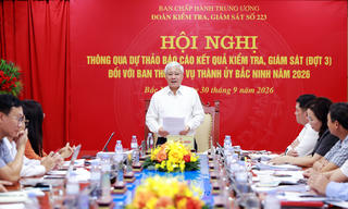 Thông qua dự thảo báo cáo kết quả kiểm tra, giám sát đợt 3 đối với Ban Thường vụ Thành ủy Bắc Ninh
