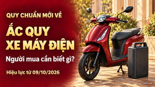 Quy chuẩn mới về ắc quy xe máy điện: Người mua cần biết gì?