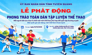 Tuyên Quang hưởng ứng Lễ phát động phong trào “Mỗi người dân lựa chọn ít nhất một môn thể thao phù hợp để tập luyện thường xuyên” năm 2026