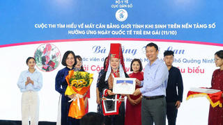 Trao giải cuộc thi “Tìm hiểu về mất cân bằng giới tính khi sinh trên nền tảng số" 