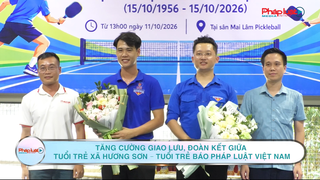 Tăng cường giao lưu, đoàn kết giữa tuổi trẻ xã Hương Sơn và tuổi trẻ Báo Pháp luật Việt Nam