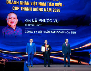 Chủ tịch Tập đoàn Hoa Sen Lê Phước Vũ được vinh danh Doanh nhân Việt Nam tiêu biểu, Cúp Thánh Gióng 2026