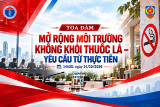 Ngày mai diễn ra Tọa đàm 'Mở rộng môi trường không khói thuốc lá – Yêu cầu từ thực tiễn'