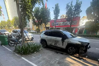 Xác minh vụ ô tô bị đốt khi đỗ trên đường ở Huế