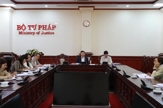 Lãnh đạo Bộ Tư pháp làm việc với các đơn vị về nhiệm vụ tự kiểm tra văn bản 
