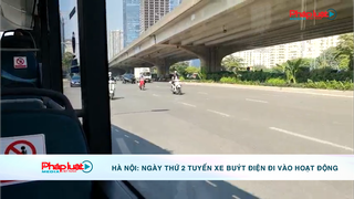 Hà Nội: Ngày thứ 2 tuyến xe buýt điện đi vào hoạt động