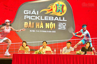 Khoảng 600 vận động viên tham gia 'Giải Pickleball Đài Hà Nội 2025'