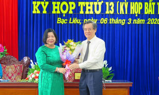Bà Cao Xuân Thu Vân được bầu giữ chức Phó Chủ tịch HĐND tỉnh Bạc Liêu nhiệm kỳ 2016 – 2021
