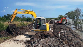 Cà Mau “rót” gần 100 tỷ đồng xử lý khẩn cấp tình trạng sụt lún đê biển Tây